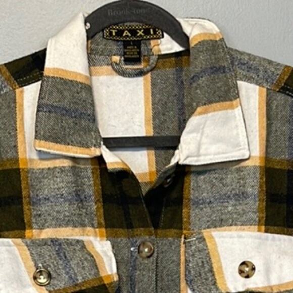 Brushed Flannel Heavyweight Button Down Flannel Shacket with Pockets XL - Picture 8 of 11